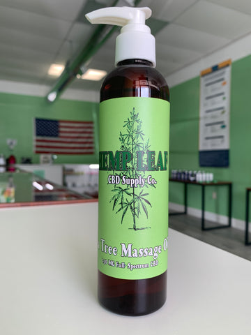 Hemp Leaf CBD Supply Co. Tea Tree Massage Oil (250 MG)
